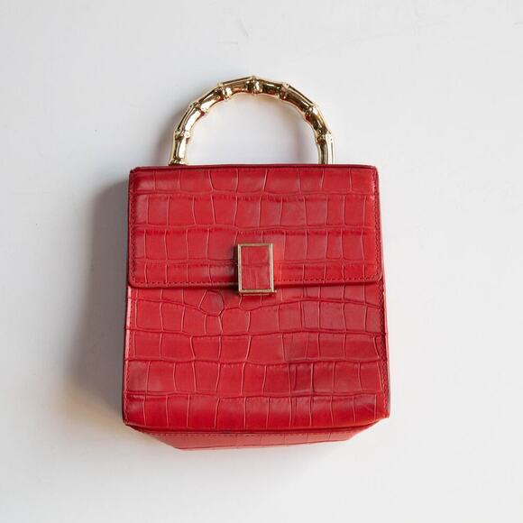 Loeffler Randall Red Tani Mini Square Crossbody Bag - Picture 3 of 11